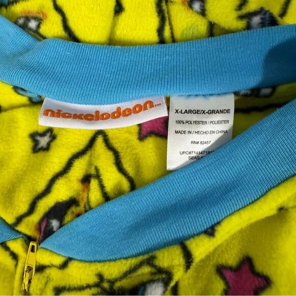 SpongeBob SquarePants Fleece one piece  Footed Pajama x-large JUNIOR sizing - Picture 3 of 7